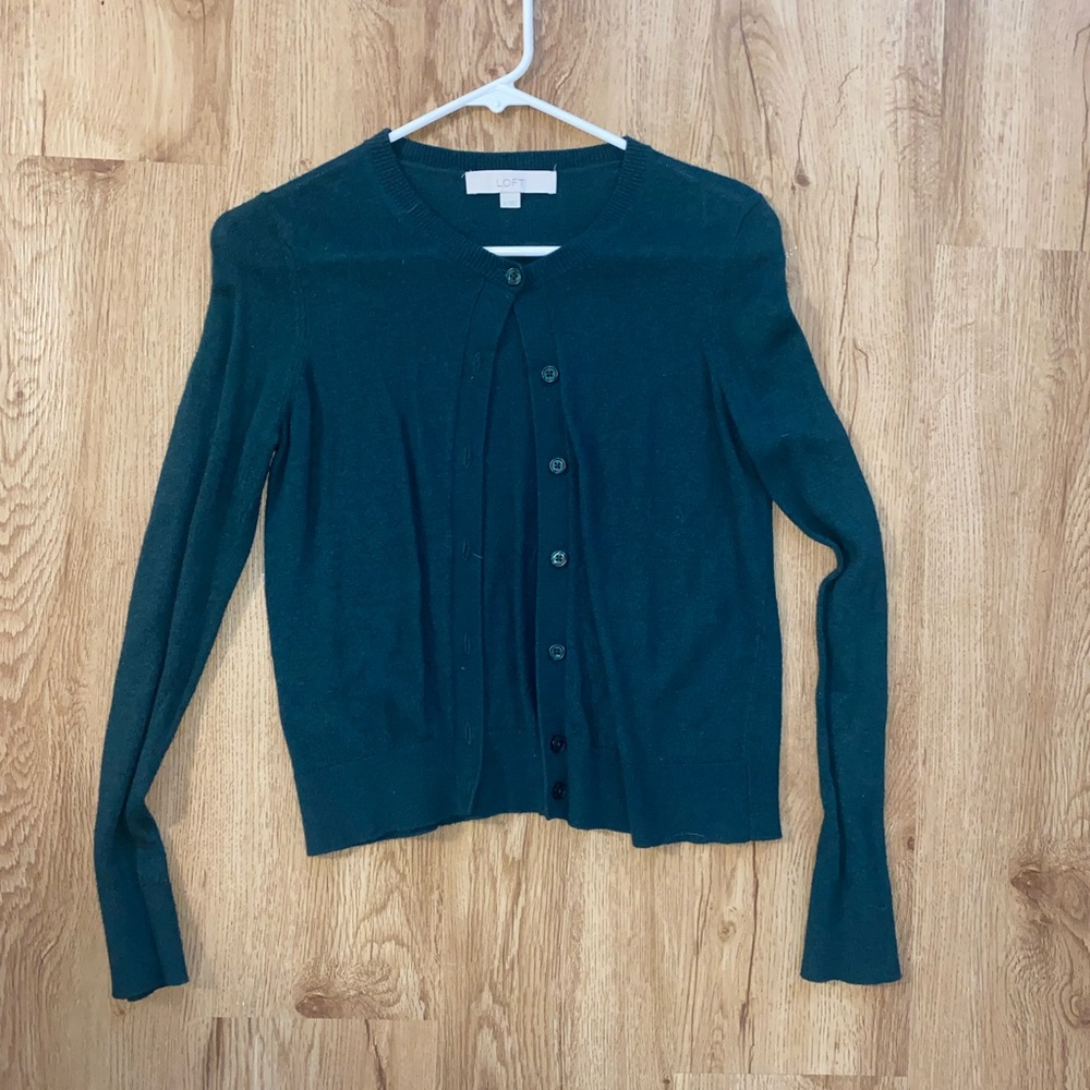 Forest Green Cotton LOFT Cardigan